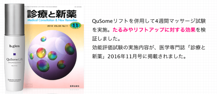 「医療と新薬(2016年11月)」b.glen(ビーグレン)のたるみ・ほうれい線の医学雑誌